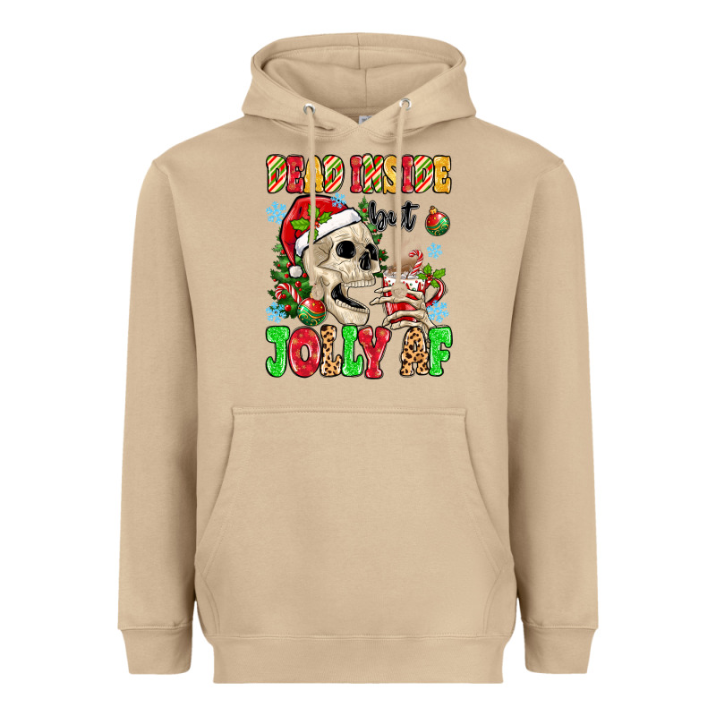 Dead Inside But Jolly Af Heavyweight Hoodie by MaliasSmallBusiness | Teevron
