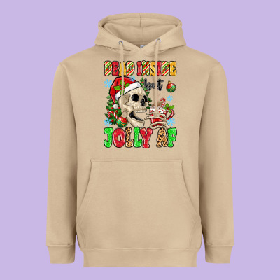 Heavyweight Hoodie dead inside but jolly af
