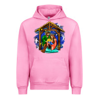 Fuchsia Pink jesus and mary with god Urban Hoodie - AdoDesignShop