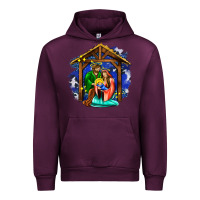Mauve Wine jesus and mary with god Urban Hoodie - AdoDesignShop