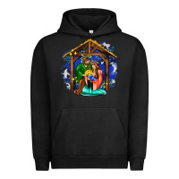 Pigment Black jesus and mary with god Urban Hoodie - AdoDesignShop