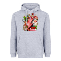 Heather Grey christmas season lightning bolt Heavyweight Hoodie - MaliasSmallBusiness