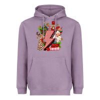 Lavender christmas season lightning bolt Heavyweight Hoodie - MaliasSmallBusiness