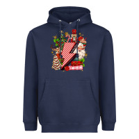 Navy christmas season lightning bolt Heavyweight Hoodie - MaliasSmallBusiness