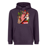 Plum christmas season lightning bolt Heavyweight Hoodie - MaliasSmallBusiness