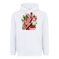 White christmas season lightning bolt Heavyweight Hoodie - MaliasSmallBusiness
