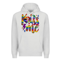Dove Grey kiss me Premium Hoodie - JahusDesignShop
