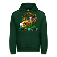 Forest Green holy nıght cows and sunflowers Urban Hoodie - AdoDesignShop