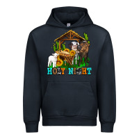 Navy holy nıght cows and sunflowers Urban Hoodie - AdoDesignShop