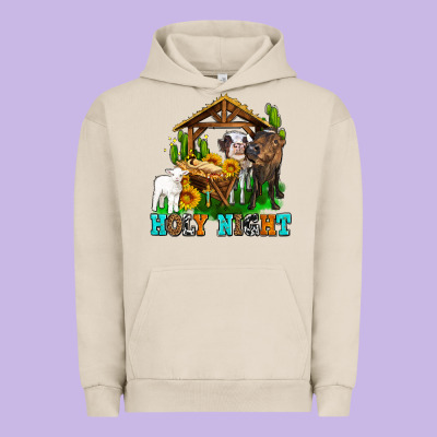 Holy Nıght Cows And Sunflowers Urban Hoodie Designed By Adodesignshop