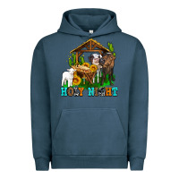 Pigment Midnight Navy holy nıght cows and sunflowers Urban Hoodie - AdoDesignShop