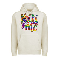 Oatmeal Heather kiss me Premium Hoodie - JahusDesignShop