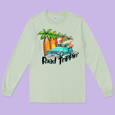 Road Trippin Long Sleeve Tee Designed By Barkaloodesign