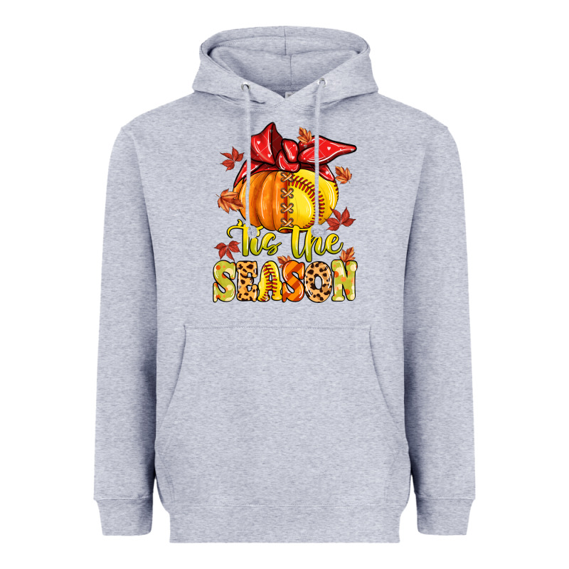 Tis The Season Fall Softball Heavyweight Hoodie by MaliasSmallBusiness | Teevron