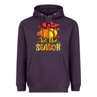 Plum tis the season fall softball Heavyweight Hoodie - MaliasSmallBusiness