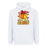 White tis the season fall softball Heavyweight Hoodie - MaliasSmallBusiness