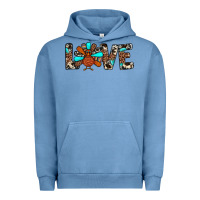 Pigment Pebble Blue love turkey Urban Hoodie - JahusDesignShop