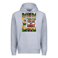 Heather Grey christmas fueled by cocoa and christ Premium Hoodie - Artiststas