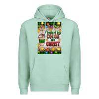 Seafoam christmas fueled by cocoa and christ Premium Hoodie - Artiststas