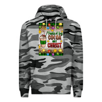 Slate Camo christmas fueled by cocoa and christ Premium Hoodie - Artiststas