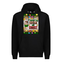 Black christmas fueled by cocoa and christ Premium Hoodie - Artiststas