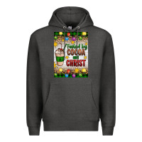Charcoal Heather christmas fueled by cocoa and christ Premium Hoodie - Artiststas