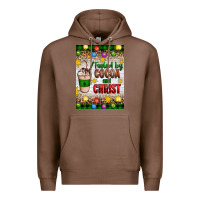 Chestnut christmas fueled by cocoa and christ Premium Hoodie - Artiststas