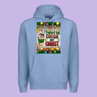 Christmas Fueled By Cocoa And Christ Premium Hoodie Designed By Artiststas