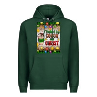Sports Green christmas fueled by cocoa and christ Premium Hoodie - Artiststas