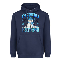 Navy i'm having a meltdown Heavyweight Hoodie - MaliasSmallBusiness