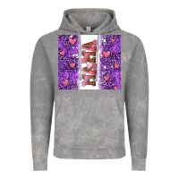 Cloud Rock purple leopard pink mama hearts Vintage Hoodie - AdoDesignShop