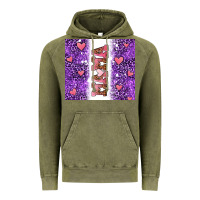 Vintage Olive purple leopard pink mama hearts Vintage Hoodie - AdoDesignShop