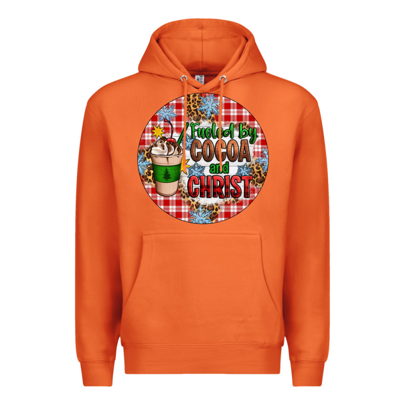 Christmas Fueled By Cocoa And Christ Ornament Premium Hoodie by Artiststas | Teevron