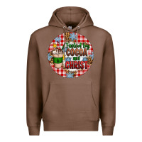 Chestnut christmas fueled by cocoa and christ ornament Premium Hoodie - Artiststas