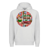 Dove Grey christmas fueled by cocoa and christ ornament Premium Hoodie - Artiststas