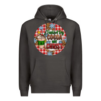 Smoke christmas fueled by cocoa and christ ornament Premium Hoodie - Artiststas