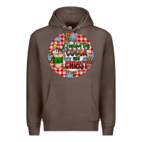 Coffee christmas fueled by cocoa and christ ornament Premium Hoodie - Artiststas
