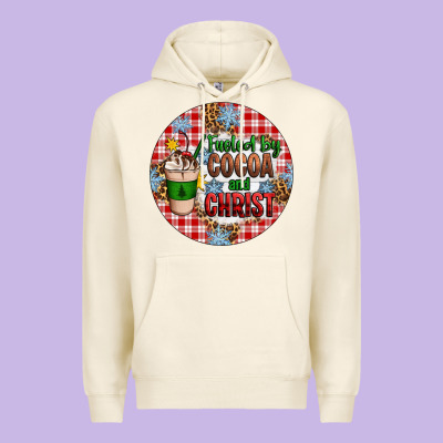 Christmas Fueled By Cocoa And Christ Ornament Premium Hoodie Designed By Artiststas