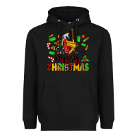 Black merry christmas hair Heavyweight Hoodie - MaliasSmallBusiness