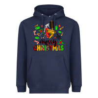 Navy merry christmas hair Heavyweight Hoodie - MaliasSmallBusiness