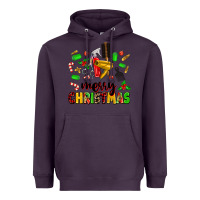 Plum merry christmas hair Heavyweight Hoodie - MaliasSmallBusiness