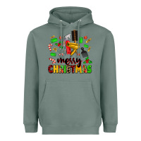 Sage merry christmas hair Heavyweight Hoodie - MaliasSmallBusiness