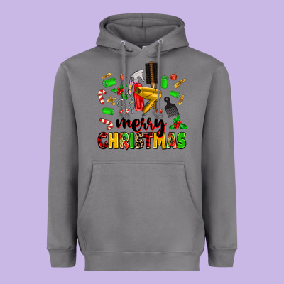 Heavyweight Hoodie merry christmas hair
