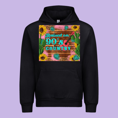 Raised 90's Country Guitar Cactus Sunflower's Urban Hoodie Designed By Artiststas