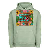 Pigment Oil Green raised 90's country guitar cactus sunflower's Urban Hoodie - Artiststas