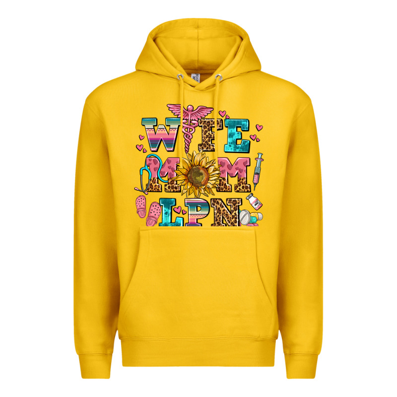 Wife Mom Lpn Premium Hoodie by AdoDesignShop | Teevron