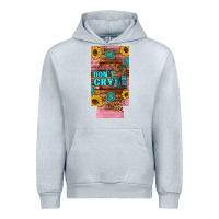 Heather Grey cowgirls don't crty boots hat sunflowers 12 oz can cooler  (slim) Urban Hoodie - Artiststas