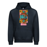 Navy cowgirls don't crty boots hat sunflowers 12 oz can cooler  (slim) Urban Hoodie - Artiststas