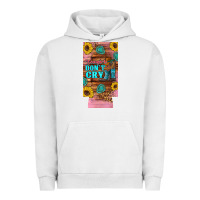 Pigment Lunar Rock cowgirls don't crty boots hat sunflowers 12 oz can cooler  (slim) Urban Hoodie - Artiststas