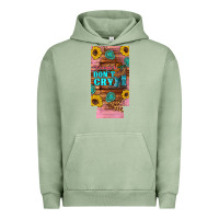 Pigment Oil Green cowgirls don't crty boots hat sunflowers 12 oz can cooler  (slim) Urban Hoodie - Artiststas